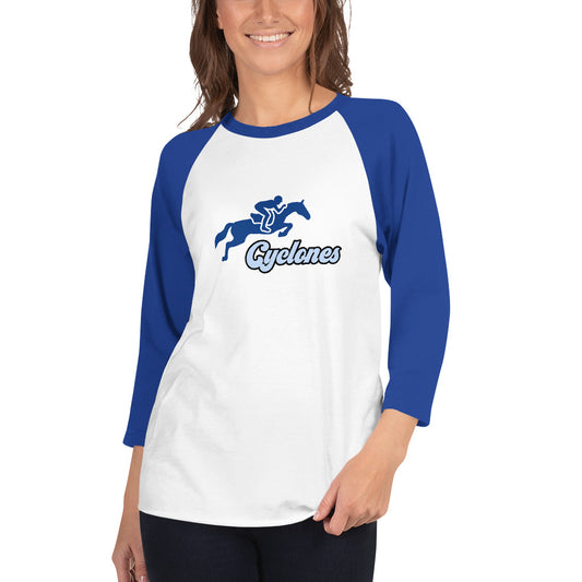 Cyclones Equestrian 3/4 sleeve raglan shirt