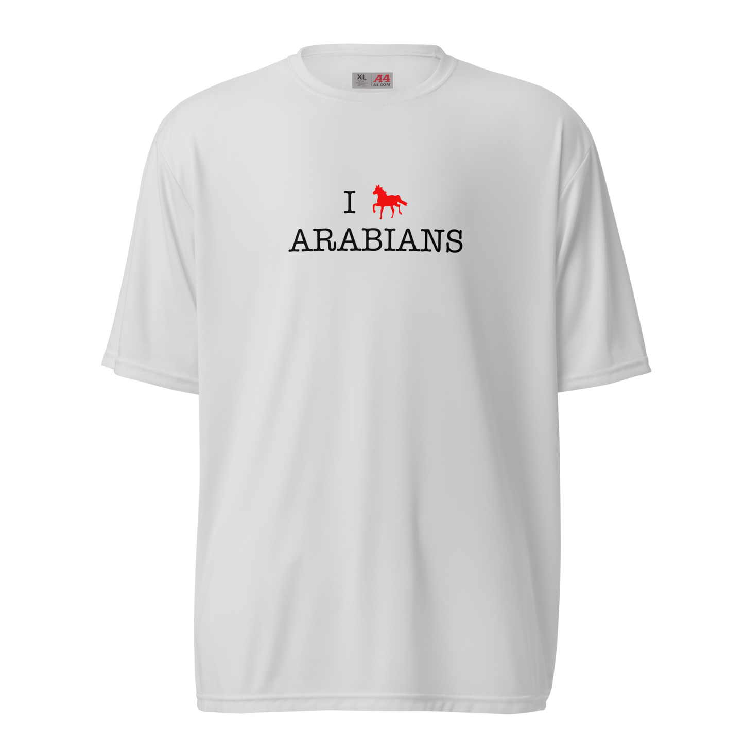 I love Arabians Unisex performance crew neck t-shirt