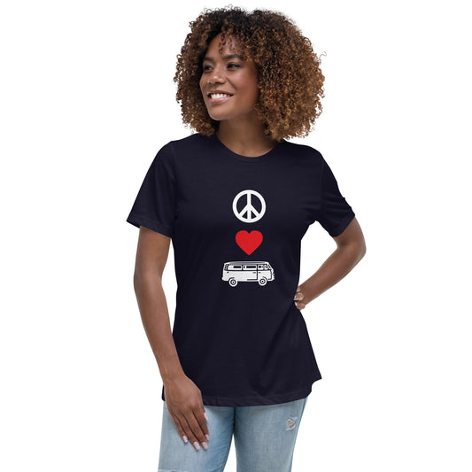 Peace Love Camper Van Women's Relaxed T-Shirt