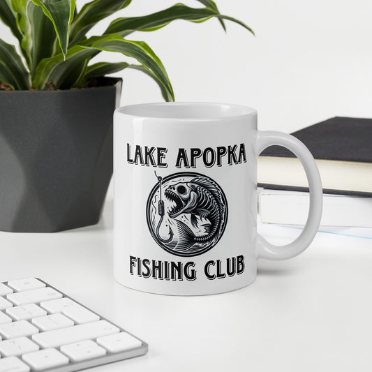 Lake Apopka Fishing Club White glossy mug